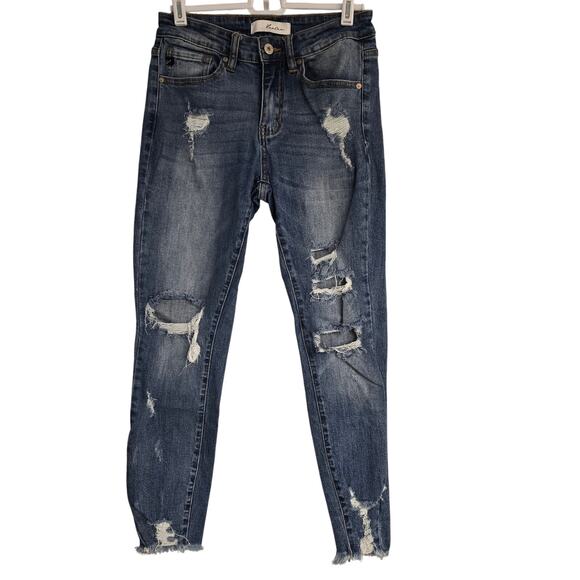 Women's KanCan Distressed Destructed Skinny Ankle Jeans | Size 5/26 - Picture 1 of 10